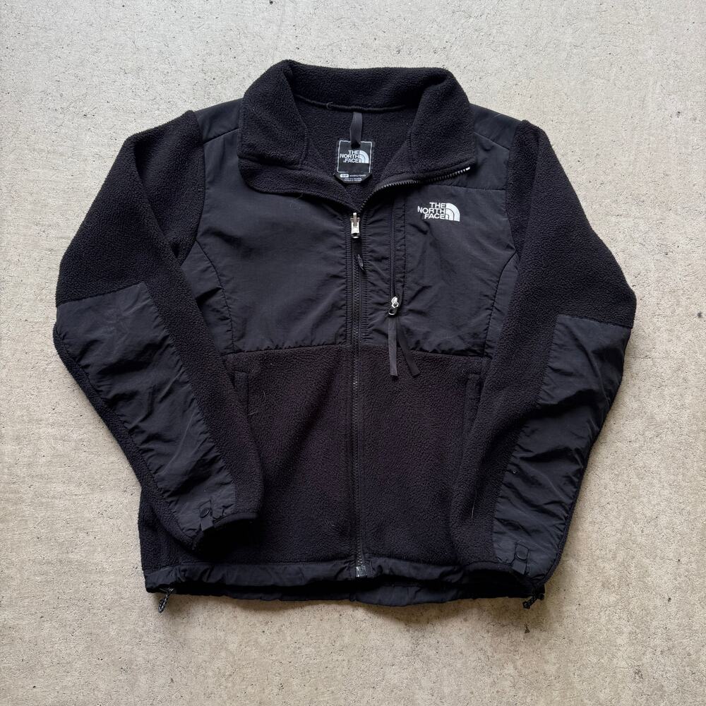Women's The North Face Black Fleece Denali Zip Up Fall Outdoor Jacket Sz Small